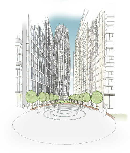 Merchant Square Masterplan designed by Apt Architects London 