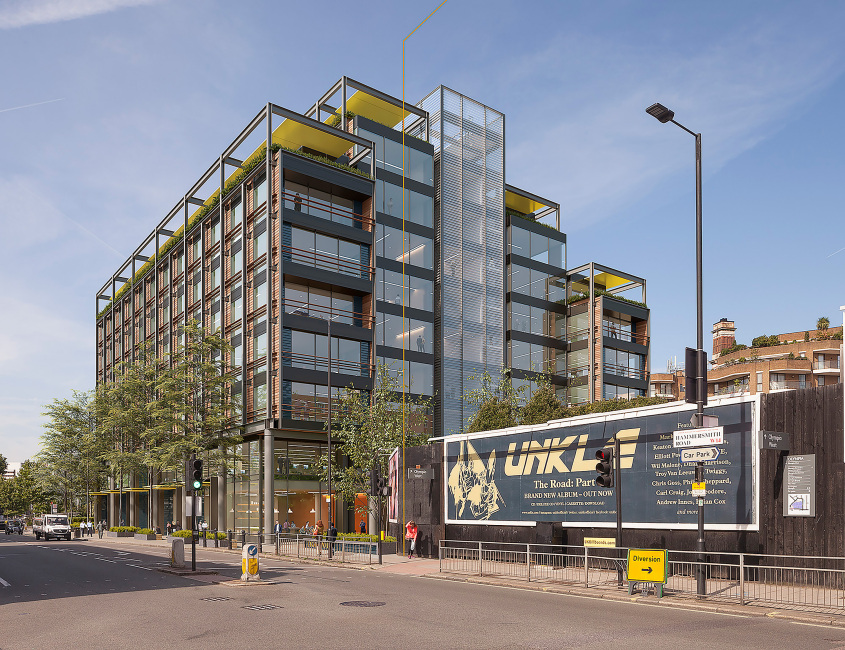 66 Hammersmith Road Workplace, designed by Apt Architects, Clerkenwell, London