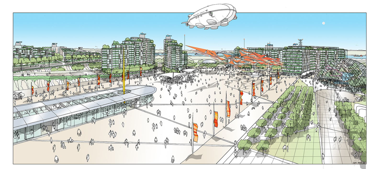 London Resort early concept sketch London Resort designed by Apt Architects